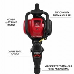 HONDA GXH35  MOTORLU HİLTİ KIRICI DELİCİ 4 ZAMANLI